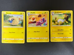 Mareep 055/189 +Flaaffy 056/189+Ampharos 057 /189 Darkness Ablaze Non Holo 2020 - Image 1