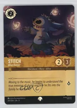 2025 Disney Lorcana - Fabled 9 Foil Stitch Alien Dancer #207 - Image 1