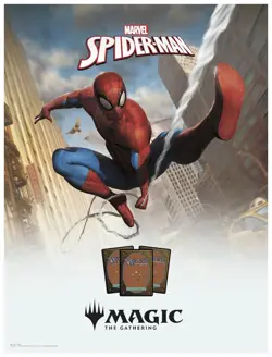 MTG Spider-Man Magic The Gathering Spiderman 18 x 24 FOIL Promo Poster - Image 1