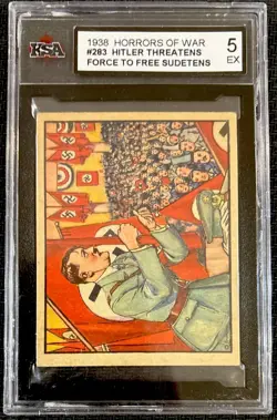 1938 HORRORS OF WAR THREATENS FORCE TO FREE SUDETENS CARD #283 KSA 5 EX *SCARCE* - Image 2