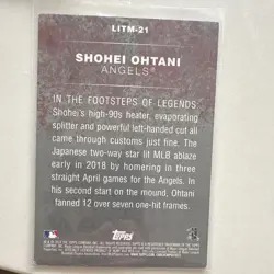 Topps 2018 Legends in the Making Series 2 Shohei Ohtani Angels #LITM-2 RC - Image 2