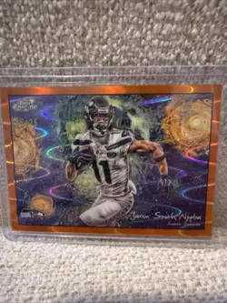 2025 Topps Cosmic Chrome Jaxon Smith-Njigba Stars In The Night Orange #/25 - Image 1