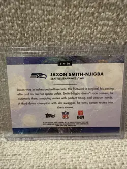 2025 Topps Cosmic Chrome Jaxon Smith-Njigba Stars In The Night Orange #/25 - Image 2