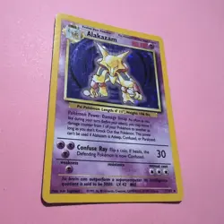 Alakazam 1/102 LP Holo Rare 1999 Pokemon base set WOTC Unlimited Vintage English - Image 3