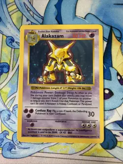 Pokemon - Alakazam - 1/102 - Holo Unlimited Base Set Unlimited LP shadowless - Image 1