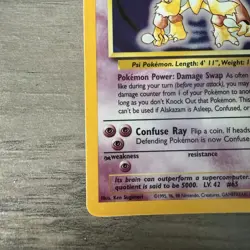 Pokemon TCG Alakazam Base Set 1/102 Holo Unlimited Holo Rare LP - Image 4