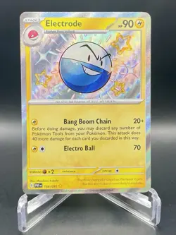 Electrode 134/091 Paldean Fates Baby Shiny Holo Rare Unique Art Pokemon Card NM - Image 1