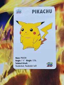 Vintage 1998 KFC Pokemon Pikachu Card (Ungraded) Promo - Image 1