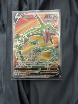 Pokemon Rayquaza v Rapid Strike Full Art Holo Card 193/203 NM - Image 1