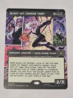 🔥 Black Cat, Cunning Thief - Borderless R MTG Marvel's Spider-Man M/NM, English - Image 1