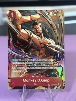 Bandai One Piece CCG Monkey.D.Garp OP13-016 Alt Art Holo English 2000 - Image 1
