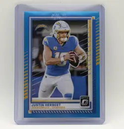 Panini 2025 Donruss Optic Justin Herbert Chargers #109 Blue Prizm /399 - Image 1