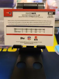 2025 Topps Chrome - Drake Maye #207 RayWave Refractor - Image 2