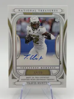 2025 Panini National Treasures- Travis Hunter /39 RC Auto #TMS-THR - Image 1
