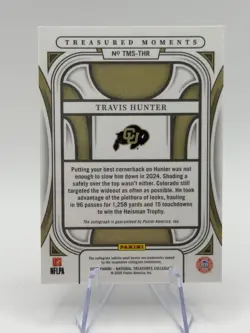 2025 Panini National Treasures- Travis Hunter /39 RC Auto #TMS-THR - Image 2