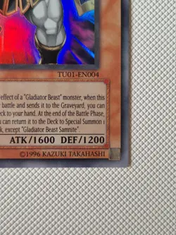 Yu-Gi-Oh! TCG - Gladiator Beast Samnite - TU01-EN004 - Super Rare - Near Mint - Image 2