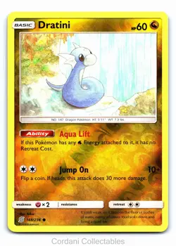 Dratini 148/236 Reverse Holo Common Unified Minds Pokemon Near Mint - Image 1