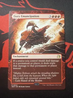 Fiery Emancipation | Wilds of Eldraine WOT | Rare 0042 | NM MTG - Image 1