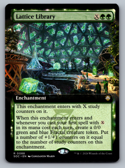 Lattice Library Extended Art - Secrets of Strixhaven - MTG - Image 1