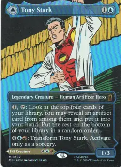 MTG: Marvel Super Heroes: Foil Borderless Tony Stark (0392): LP Condition - Image 1