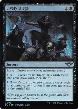 Lively Dirge FOIL Outlaws of Thunder Junction NM #93 MTG OTJ - Image 1