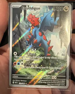 Druddigon 151/086 Illustration Rare White Flare Pokemon NM - Image 1