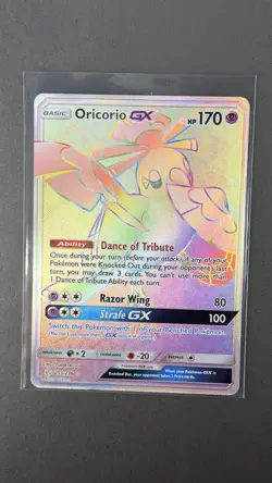 2019 Pokemon TCG Oricorio GX 255/236 Rainbow Secret Rare Unified NM - Image 1