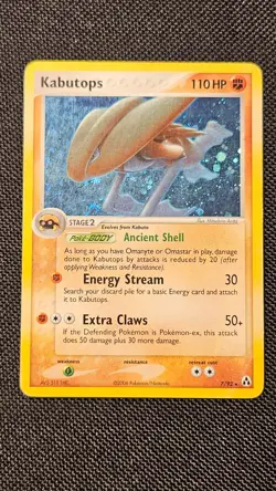 Pokemon Kabutops 7/92 - Legend Maker - Holo Rare - w/swirl - moderately played - Image 2
