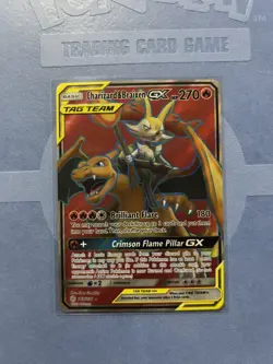 Pokemon TCG Charizard & Braixen GX 212/236 Tag Team Cosmic Eclipse Full Art NM - Image 1