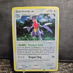 Pokemon TCG Garchomp Diamond & Pearl Mysterious Treasures Holo Rare Card - Image 1