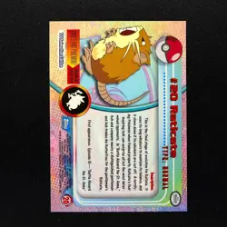 topps Pokemon TV Animation Series 1 Rainbow Holo Foil #20 Raticate - Image 2