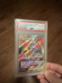 2019 POKEMON JPN SUN & MOON REMIX BOUT FULL ART/CHARIZARD & BRAIXEN GX PSA 10 - Image 2