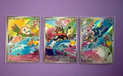 Pokemon TCG Litten Rowlet Popplio First Partner Illustration Promo Set | NM - Image 1