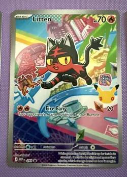 Pokemon TCG Litten Rowlet Popplio First Partner Illustration Promo Set | NM - Image 4