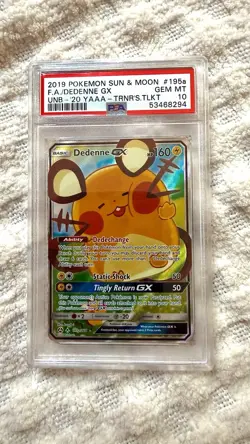 PSA 10 Pokemon TCG Dedenne GX Trainer's Toolkit 195a/214 Holo Promo - READ - Image 1