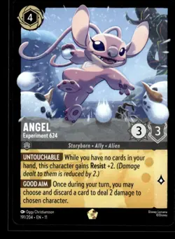 Disney Lorcana TCG Winterspell Angel Experiment 624 Embossed - 5526* - Image 1