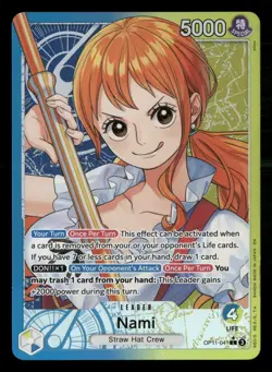 Nami - OP11-041 - Alt Art Leader - A Fist of Divine Speed - One Piece - English - Image 1