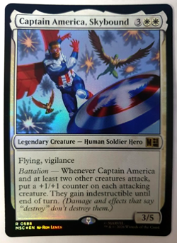 Captain America, Skybound - FOIL - MTG Marvel Super Heroes Commander - 0588 NM - Image 1