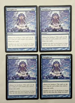 Thoughtcast x4 MTG Mirrodin 4x Magic Very Good Light Play VG LP - Image 1