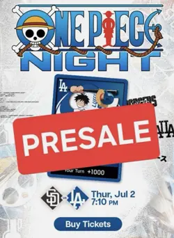 PRESALE ONE PIECE X DODGERS PROMO MONKEY D LUFFY DON CARD CARD ONLY SHIPS 7/3/26 - Image 2