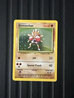 Pokemon TCG - Hitmonchan 7/102 - Base Set Unlimited (1999) - Holo Rare - - Image 1