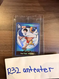 2026 ONE PIECE LOS ANGELES DODGERS MONKEY D LUFFY DON CARD PROMO 7/2/26 In Hand - Image 2