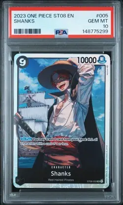 SHANKS 2023 One Piece ST08 EN #005 PSA 10 - Image 1