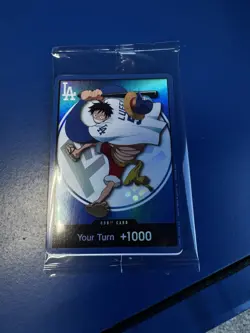PRESALE 2026 ONE PIECE DODGERS MONKEY D LUFFY DON CARD PROMO 7/2/26 IN HAND - Image 1