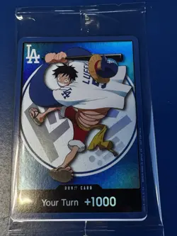 PRESALE 2026 ONE PIECE DODGERS MONKEY D LUFFY DON CARD PROMO 7/2/26 IN HAND - Image 2