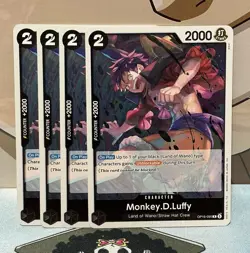 Monkey D. Luffy OP16-095 Black Character Lot 4 EN OP-06 Bandai One Piece - Image 1