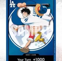 One Piece X La dodgers luffy promo card - Image 1
