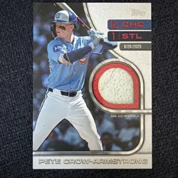 2026 Topps Series 2 Pete Crow-armstrong GameUsed Base Relic Rtb-pca - Image 1