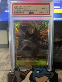 2025 One Piece Promo Illustration Box Roronoa Zoro PSA 10 - Image 1