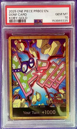 2025 ONE PIECE PRB02-PREMIUM BOOSTER KOBY-GOLD DON!! CARD PSA 10 - Image 1